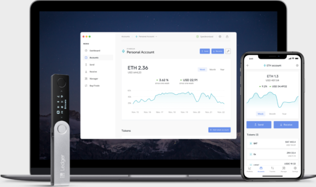 Accounts summary of the Ledger App